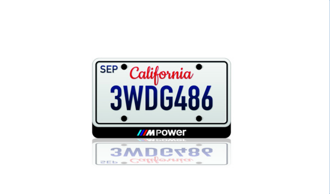 LED License Plate Badge for BMW M Power – Illuminated Frame for M2, M3, M4, M5, M8, X5M & More LED License Plate Decoin