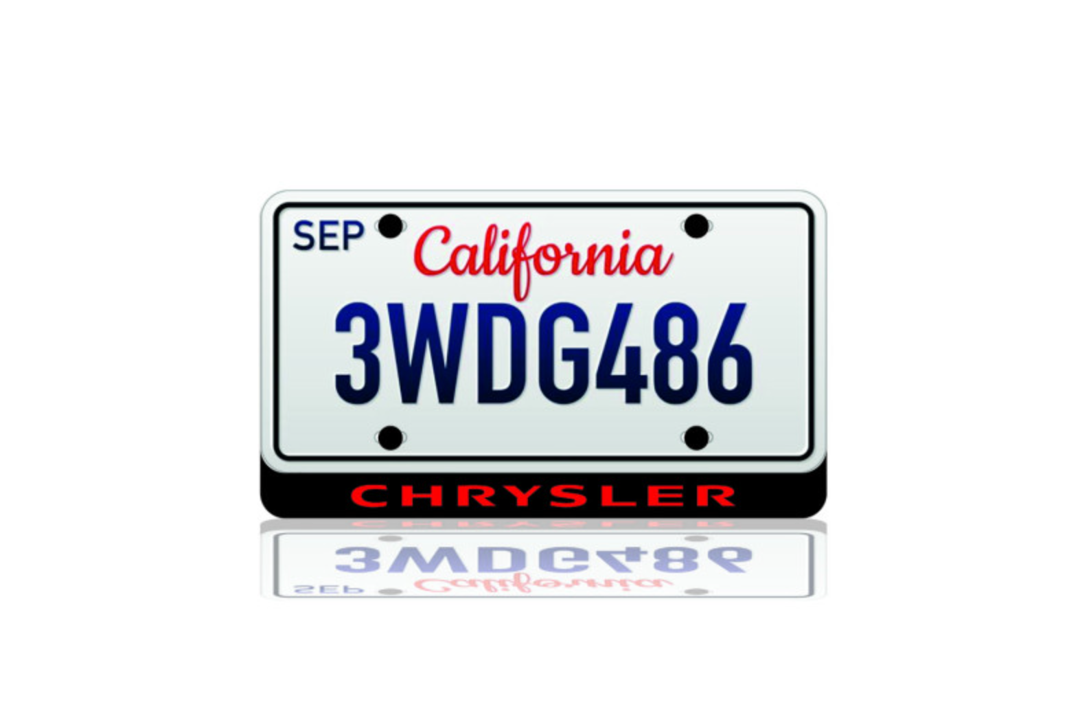 LED License Plate Badge for Chrysler – Backlit Emblem for 300C, Pacifica, Voyager & More LED License Plate Decoin