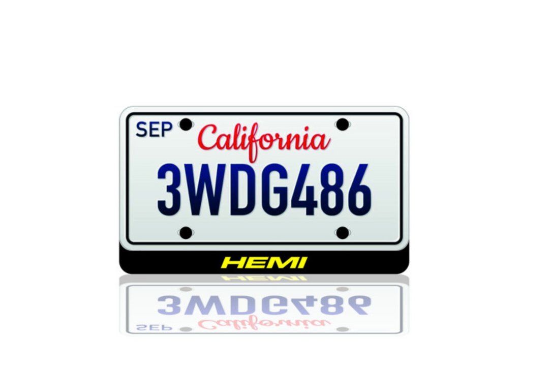 LED License Plate Badge for Chrysler HEMI – Backlit Emblem for 300C, SRT & Custom V8 Builds LED License Plate Decoin