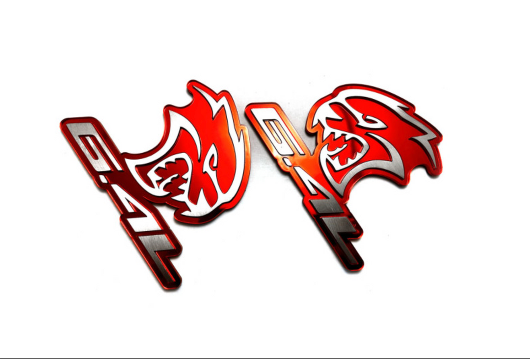 Chrysler emblem for fenders with Hellcat 6.4L logo Chrysler emblems decoinfabric