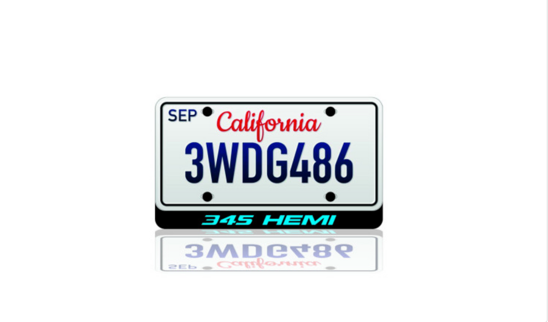 LED License Plate Badge for Dodge 345 HEMI – Illuminated Emblem for Charger, Challenger, RAM LED License Plate Decoin