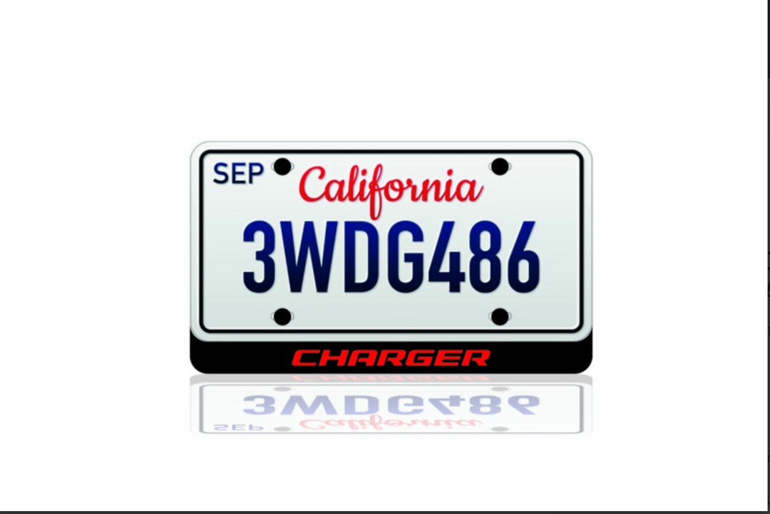 LED License Plate Badge for Dodge Charger – Backlit Emblem for R/T, Scat Pack, SRT, Hellcat & More LED License Plate Decoin