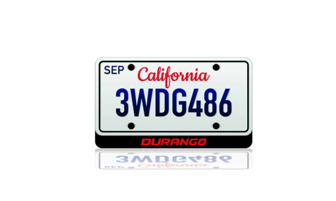 LED License Plate Badge for Dodge Durango – Backlit Emblem for SXT, GT, R/T, SRT, Hellcat LED License Plate Decoin