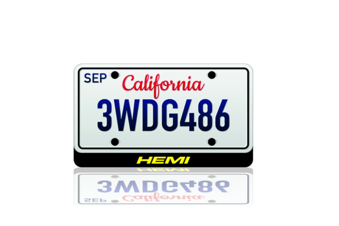 LED License Plate Badge for Dodge HEMI – Illuminated Emblem for Charger, Challenger, Durango, RAM LED License Plate Decoin