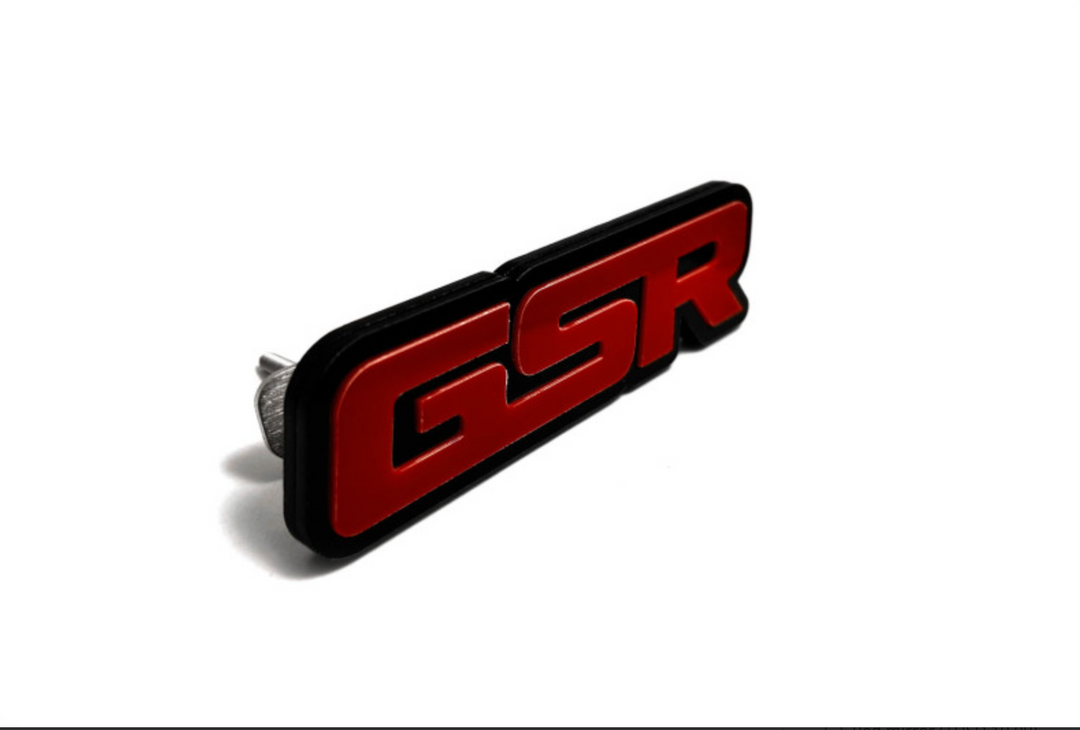 Mitsubishi Radiator grille emblem with GSR logo Mitsubishi emblems decoinfabric
