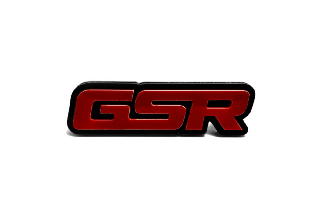 Mitsubishi Radiator grille emblem with GSR logo Mitsubishi emblems decoinfabric