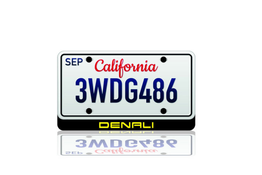 LED License Plate Badge for Denali – Illuminated Emblem for GMC Denali Trucks & SUVs LED License Plate Decoin