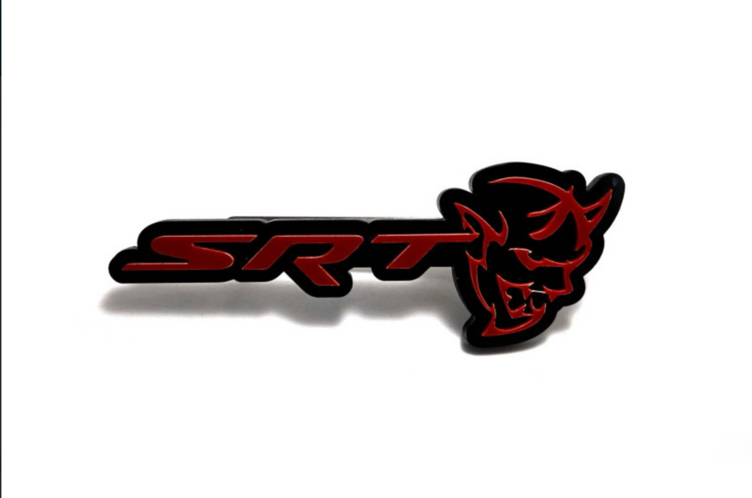 Dodge Challenger trunk rear emblem between tail lights with SRT Demon logo Dodge emblems decoinfabric