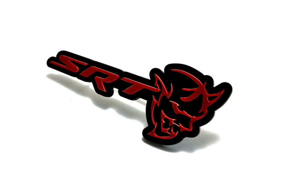 Dodge Challenger trunk rear emblem between tail lights with SRT Demon logo Dodge emblems decoinfabric