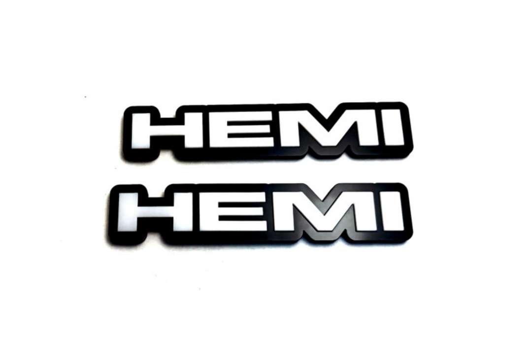 DODGE emblem for fenders with HEMI logo Dodge emblems decoinfabric