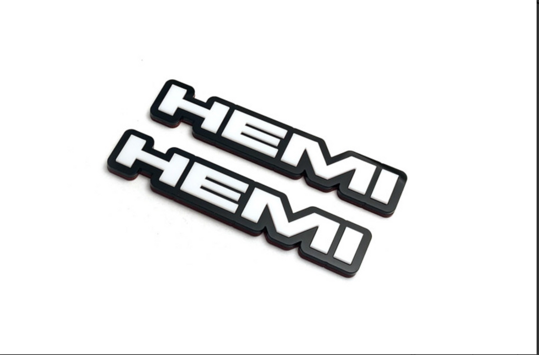 DODGE emblem for fenders with HEMI logo Dodge emblems decoinfabric