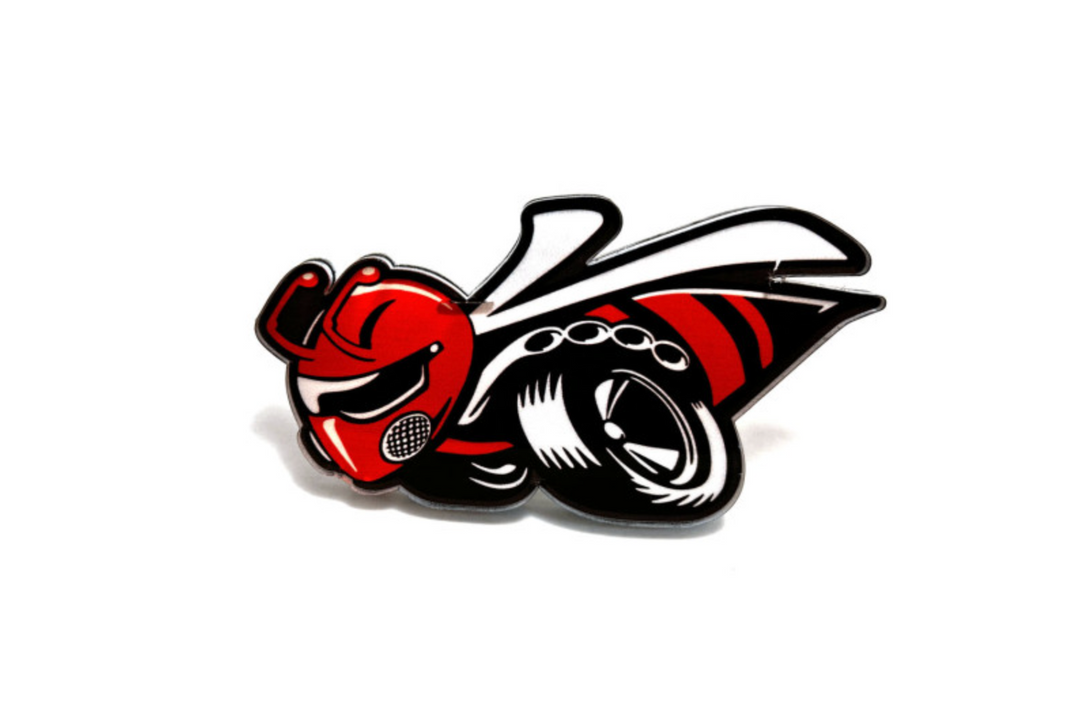 Dodge tailgate trunk rear emblem with 1320 Scat Pack logo (type 3) Dodge emblems decoinfabric