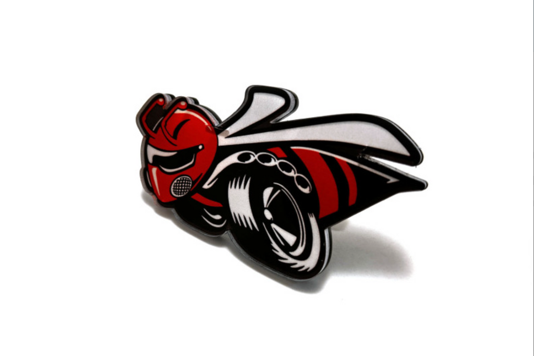 Dodge tailgate trunk rear emblem with 1320 Scat Pack logo (type 3) Dodge emblems decoinfabric