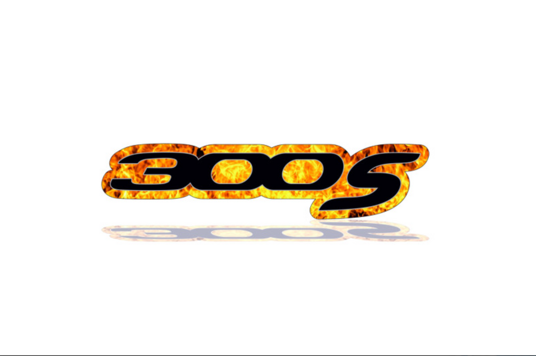 Chrysler Radiator grille emblem with 300S Fire logo Chrysler emblems decoinfabric