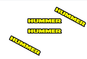 Hummer Emblem & Badges set with HUMMER logo Hummer emblems decoinfabric