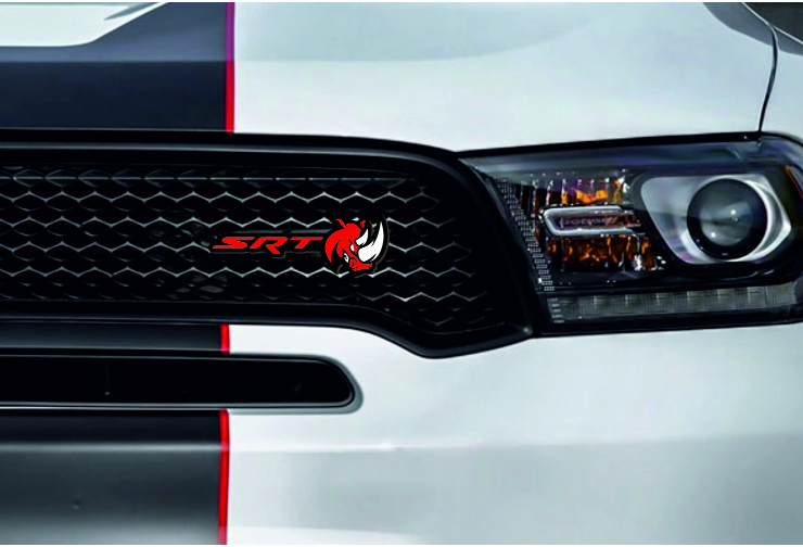 DODGE Radiator grille emblem with SRT Rhino logo Dodge emblems decoinfabric