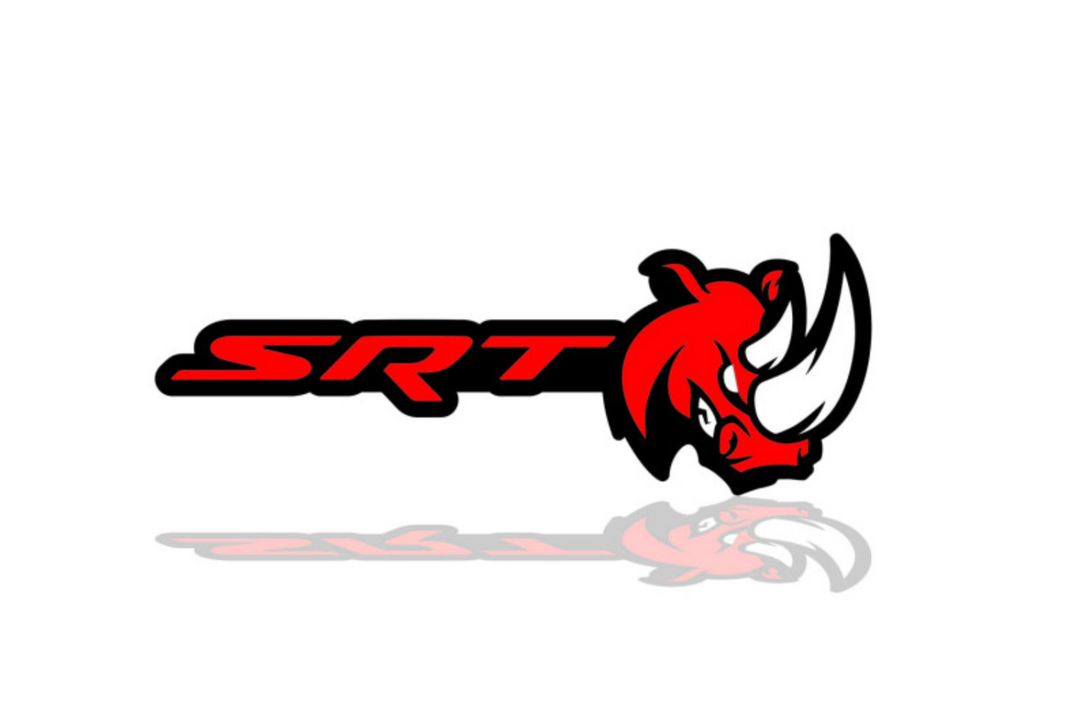 DODGE Radiator grille emblem with SRT Rhino logo Dodge emblems decoinfabric