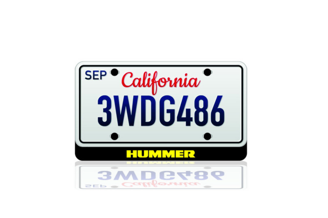 LED License Plate Badge for Hummer – Illuminated Rear Emblem with HUMMER Logo LED License Plate Decoin