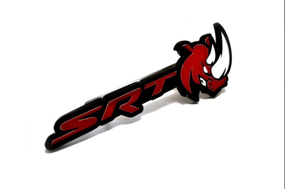 DODGE Radiator grille emblem with SRT Rhino logo Dodge emblems decoinfabric