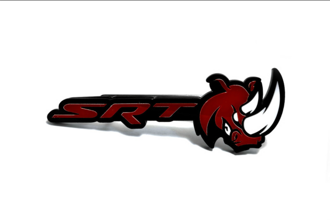 DODGE Radiator grille emblem with SRT Rhino logo Dodge emblems decoinfabric