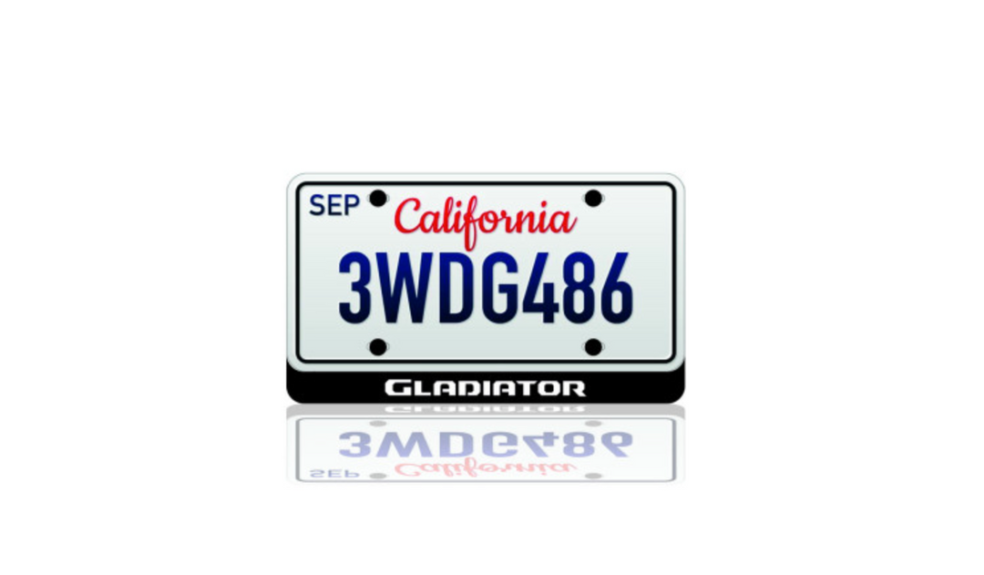 LED License Plate Badge for Jeep Gladiator – Illuminated Rear Emblem with GLADIATOR Logo LED License Plate Decoin