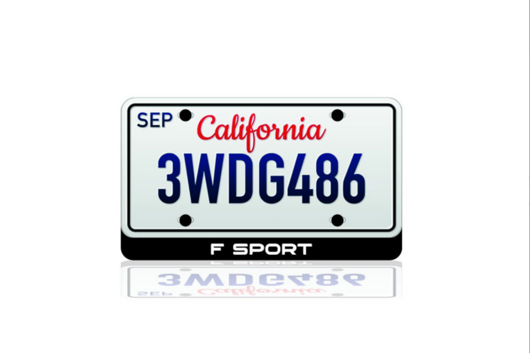 LED License Plate Badge for Lexus F SPORT – Illuminated Rear Emblem with F SPORT Logo LED License Plate Decoin