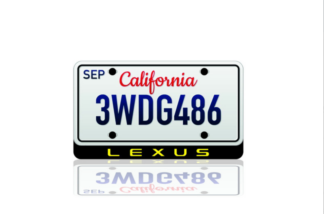 LED License Plate Badge for Lexus – Illuminated Rear Emblem with LEXUS Logo (Type 2) LED License Plate Decoin