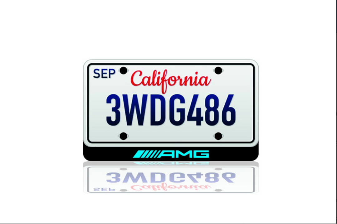 LED License Plate Badge for Mercedes-AMG – Illuminated Rear Emblem with AMG Logo LED License Plate Decoin