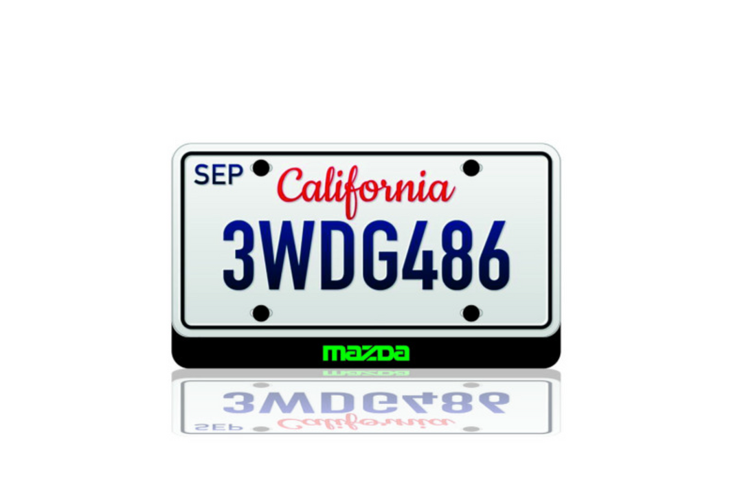 LED License Plate Badge for Mazda – Illuminated Rear Emblem with MAZDA Logo (Type 2) LED License Plate Decoin