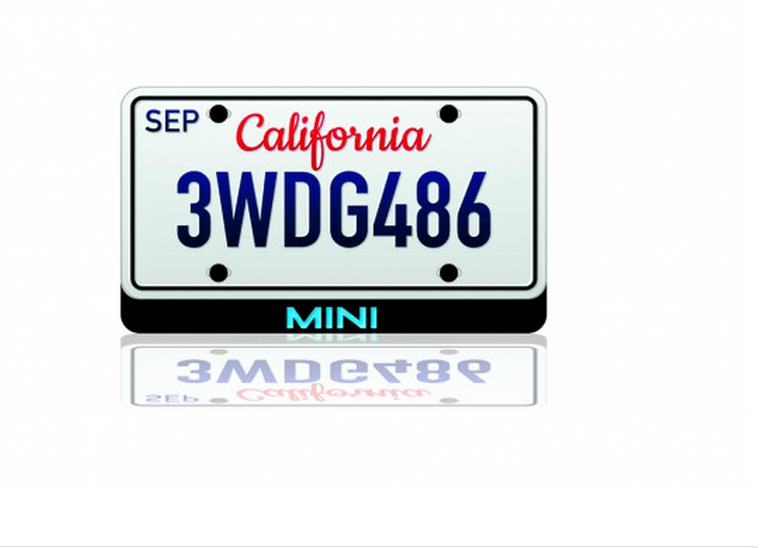 LED License Plate Badge for MINI – Illuminated Rear Emblem with MINI Logo LED License Plate Decoin