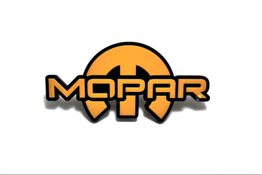 Chrysler Radiator grille emblem with Mopar logo (type 21) Chrysler emblems decoinfabric