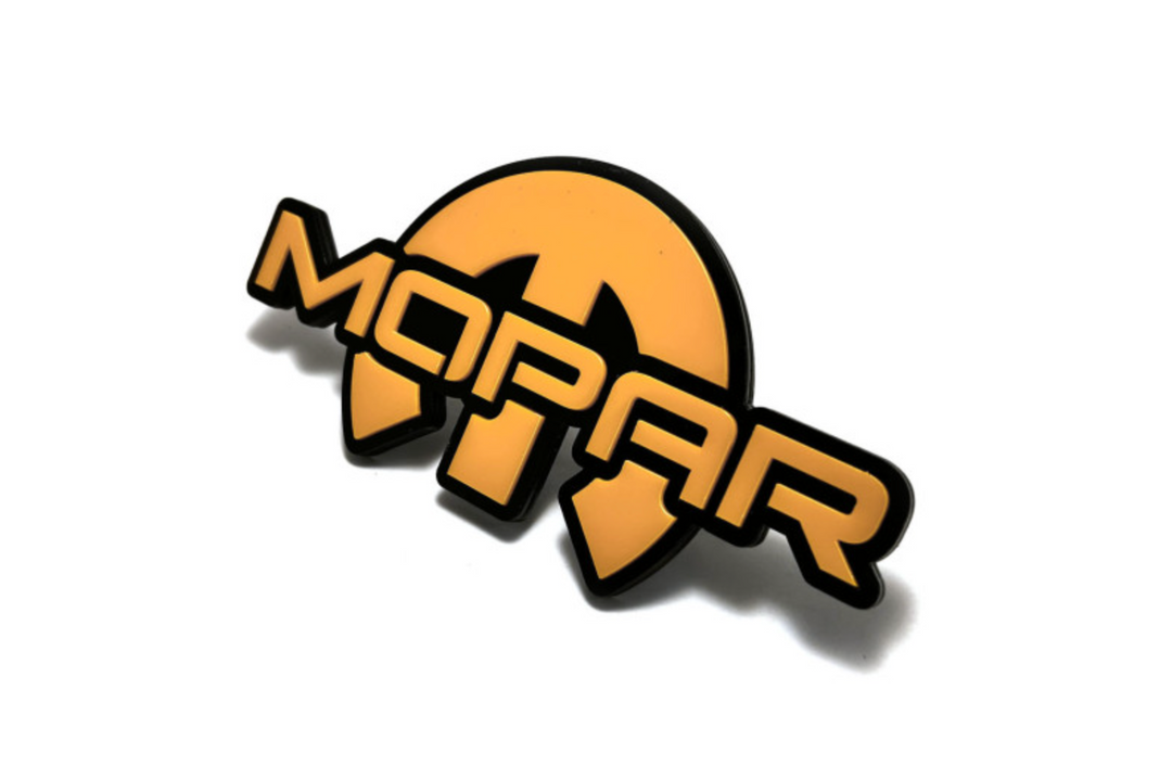 Chrysler Radiator grille emblem with Mopar logo (type 21) Chrysler emblems decoinfabric