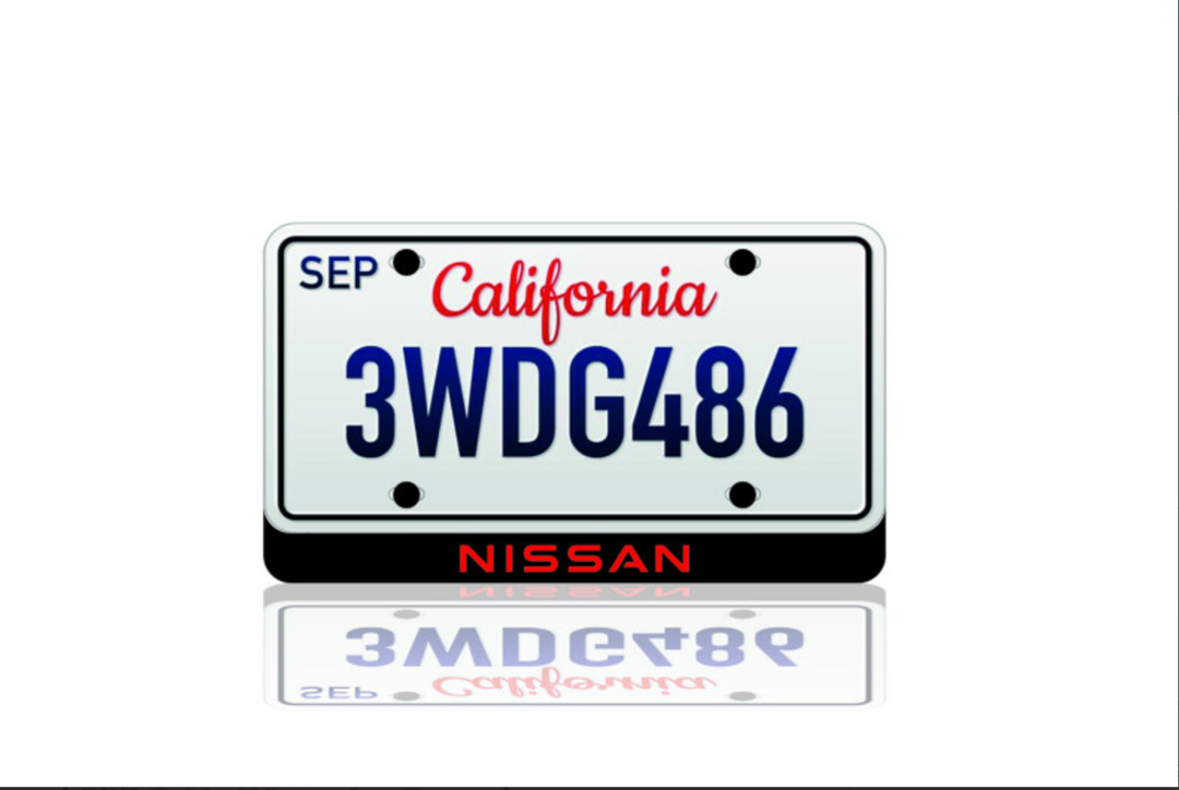LED License Plate Badge for Nissan – Illuminated Rear Emblem with NISSAN Logo LED License Plate Decoin