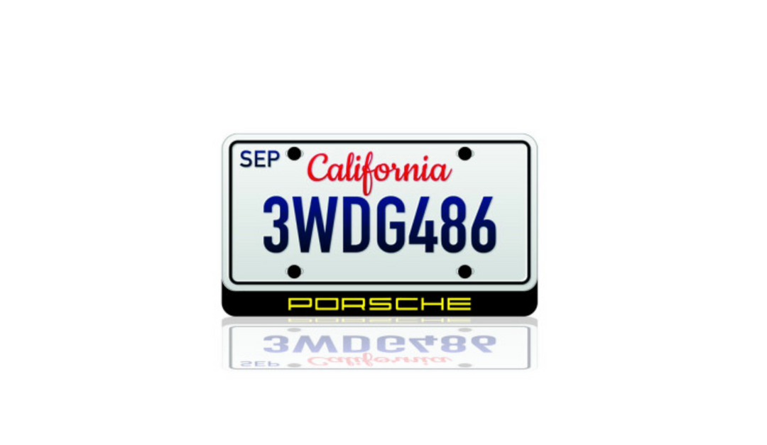 LED License Plate Badge for Porsche – Illuminated Rear Emblem with PORSCHE Logo LED License Plate Decoin
