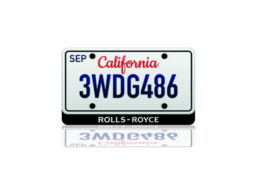 LED License Plate Badge for Rolls-Royce – Illuminated Rear Emblem with ROLLS-ROYCE Logo LED License Plate Decoin