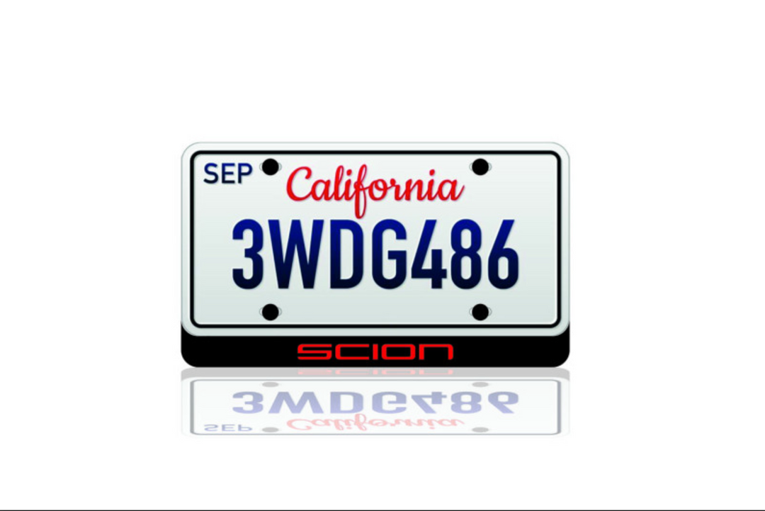 LED License Plate Badge for Scion – Illuminated Rear Emblem with SCION Logo LED License Plate Decoin