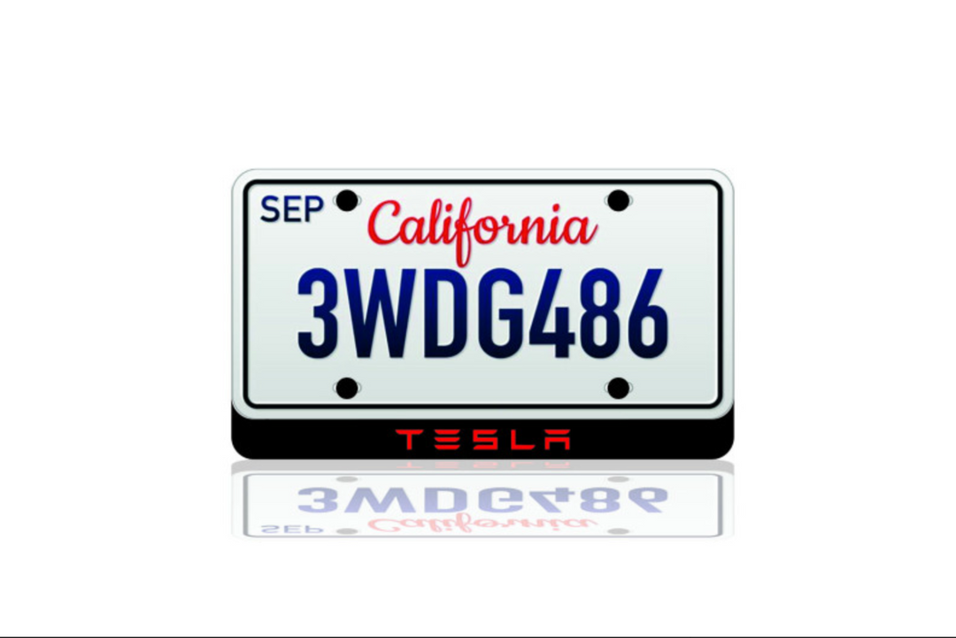 LED License Plate Badge for Tesla – Illuminated Rear Emblem with TESLA Logo LED License Plate Decoin
