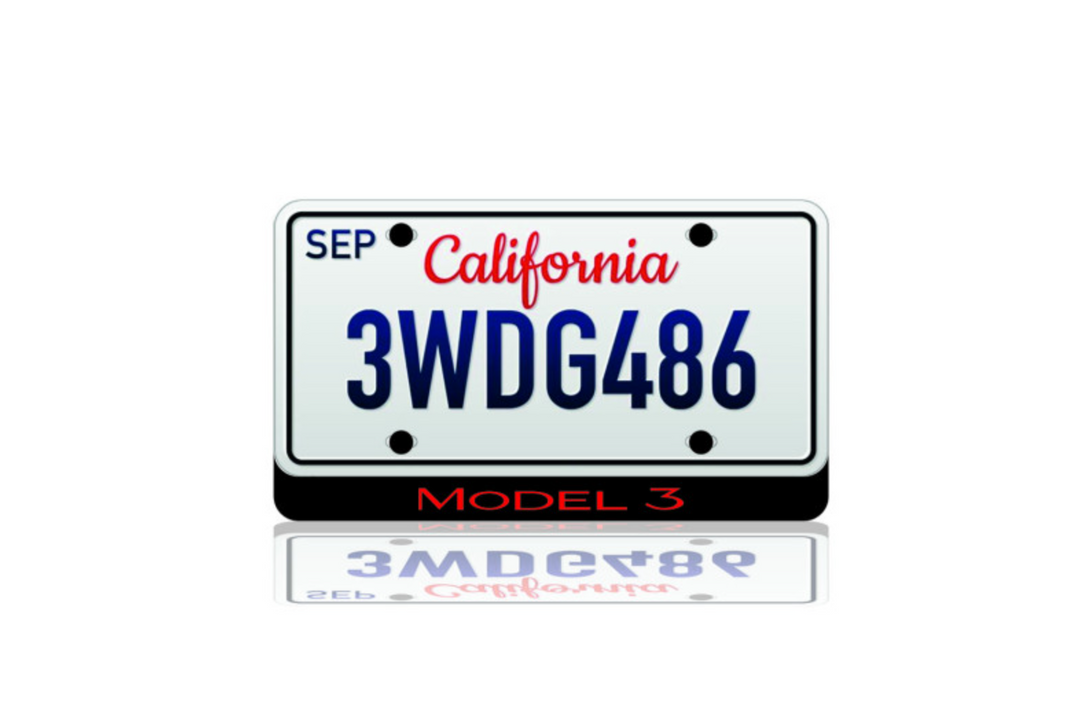 LED License Plate Badge for Tesla Model 3 – Illuminated Rear Emblem with MODEL 3 Logo LED License Plate Decoin