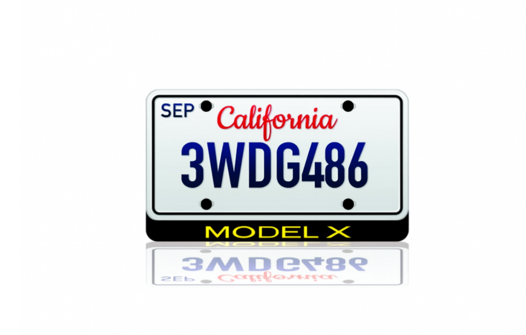 LED License Plate Badge for Tesla Model X – Illuminated Rear Emblem with MODEL X Logo LED License Plate Decoin