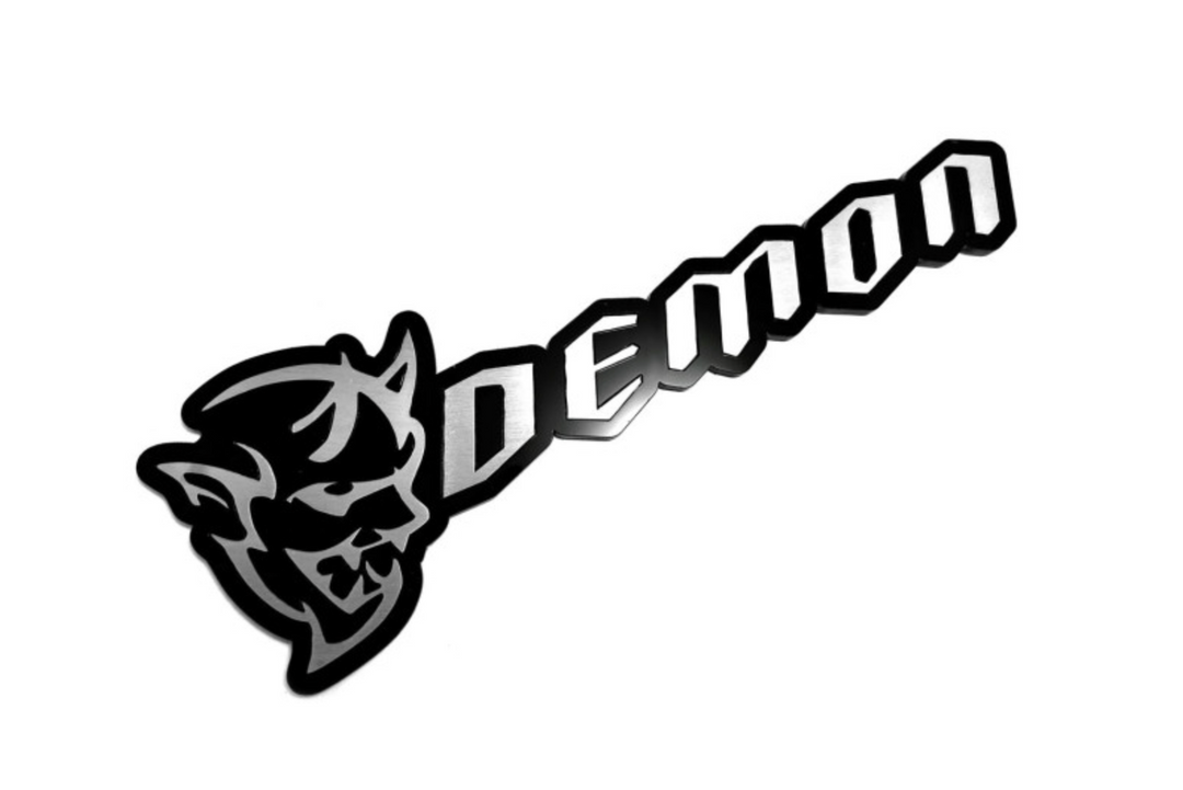 Dodge Challenger trunk rear emblem between tail lights with Demon logo (type 2) Dodge emblems decoinfabric