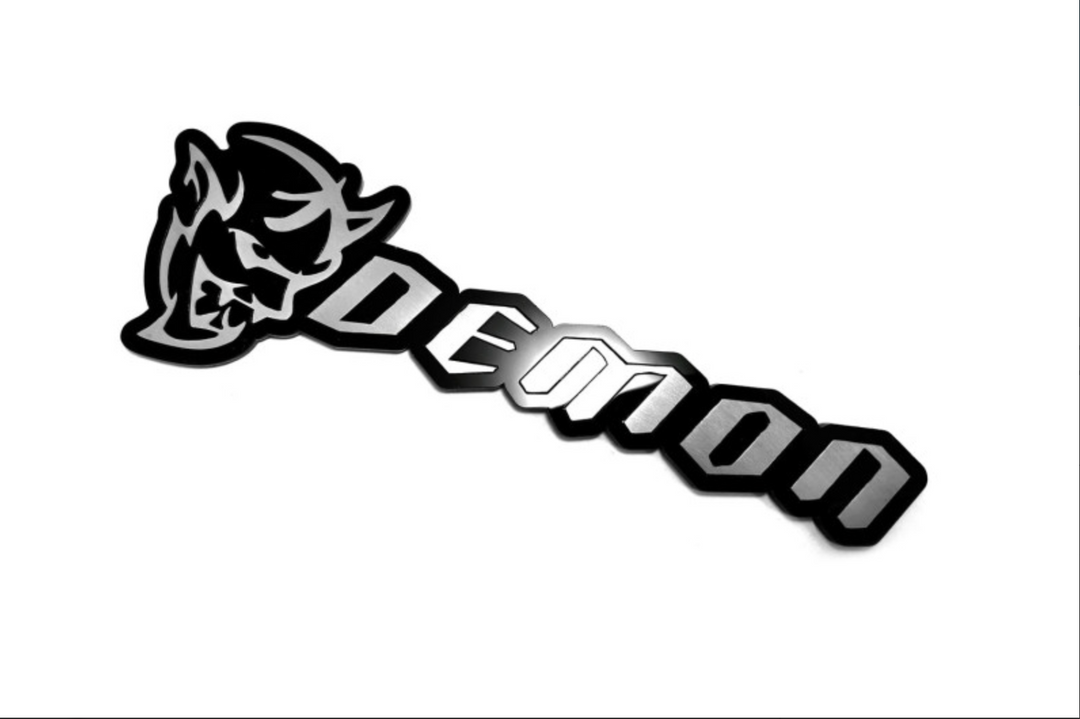 Dodge Challenger trunk rear emblem between tail lights with Demon logo (type 2) Dodge emblems decoinfabric
