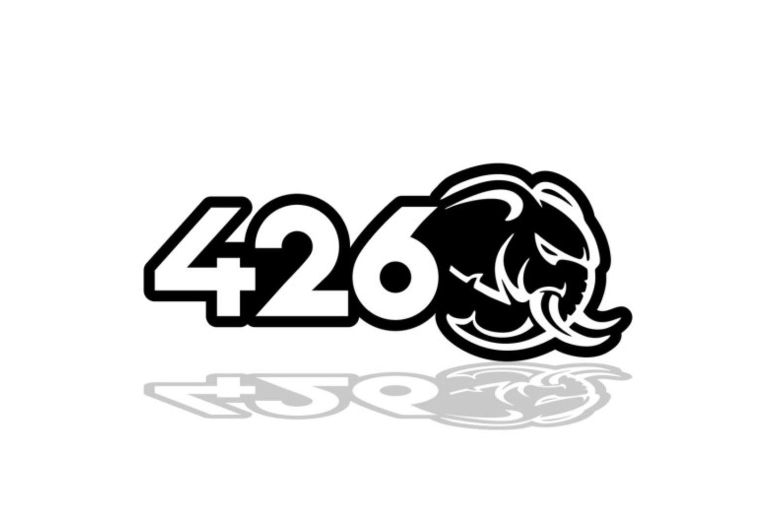 JEEP Radiator grille emblem with 426 Mopar Hellephant logo Jeep emblems decoinfabric