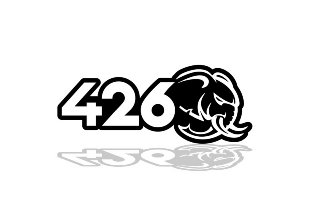 JEEP Radiator grille emblem with 426 Mopar Hellephant logo Jeep emblems decoinfabric