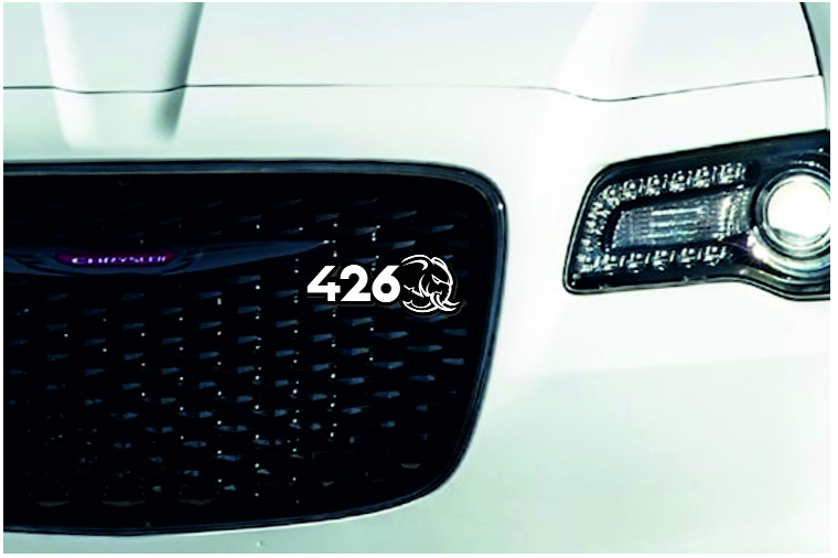 JEEP Radiator grille emblem with 426 Mopar Hellephant logo Jeep emblems decoinfabric