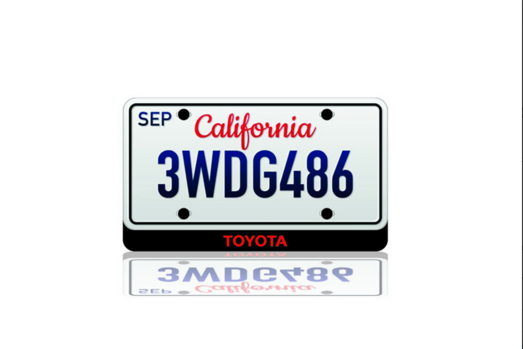 LED License Plate Badge for Toyota – Illuminated Rear Emblem with TOYOTA Logo LED License Plate Decoin
