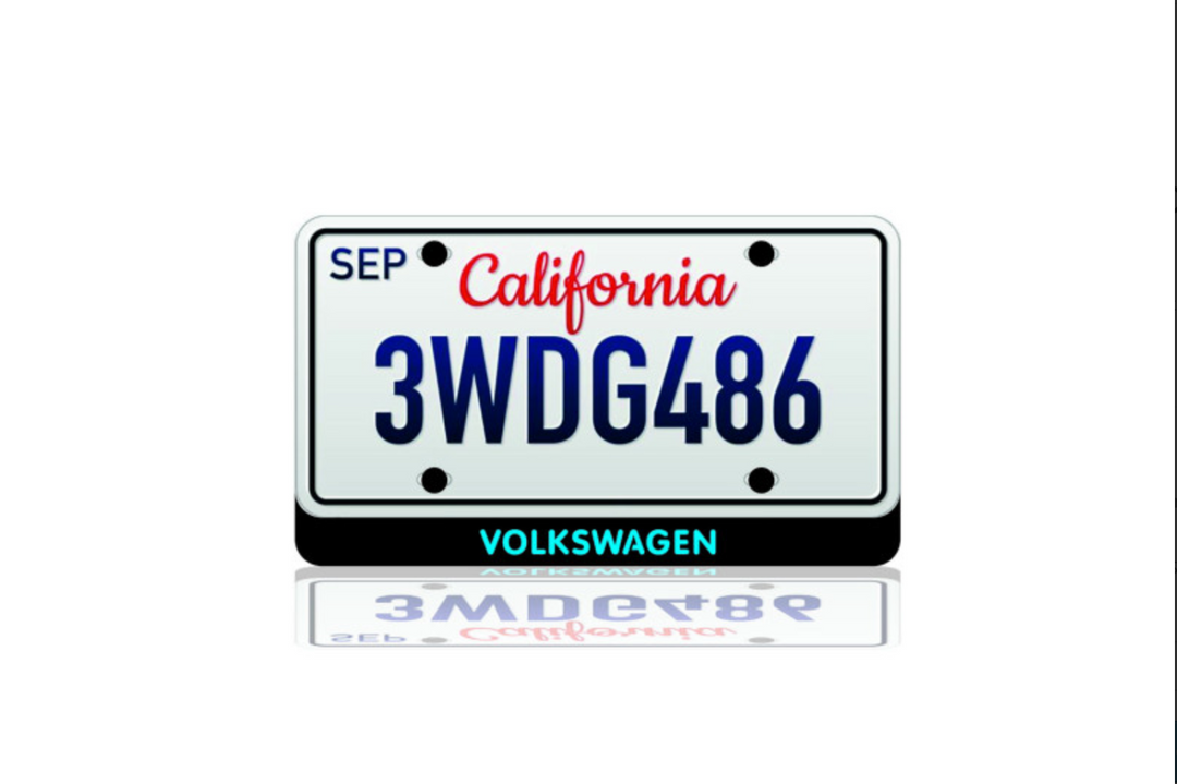LED License Plate Badge for Volkswagen – Illuminated Rear Emblem with VOLKSWAGEN Logo LED License Plate Decoin