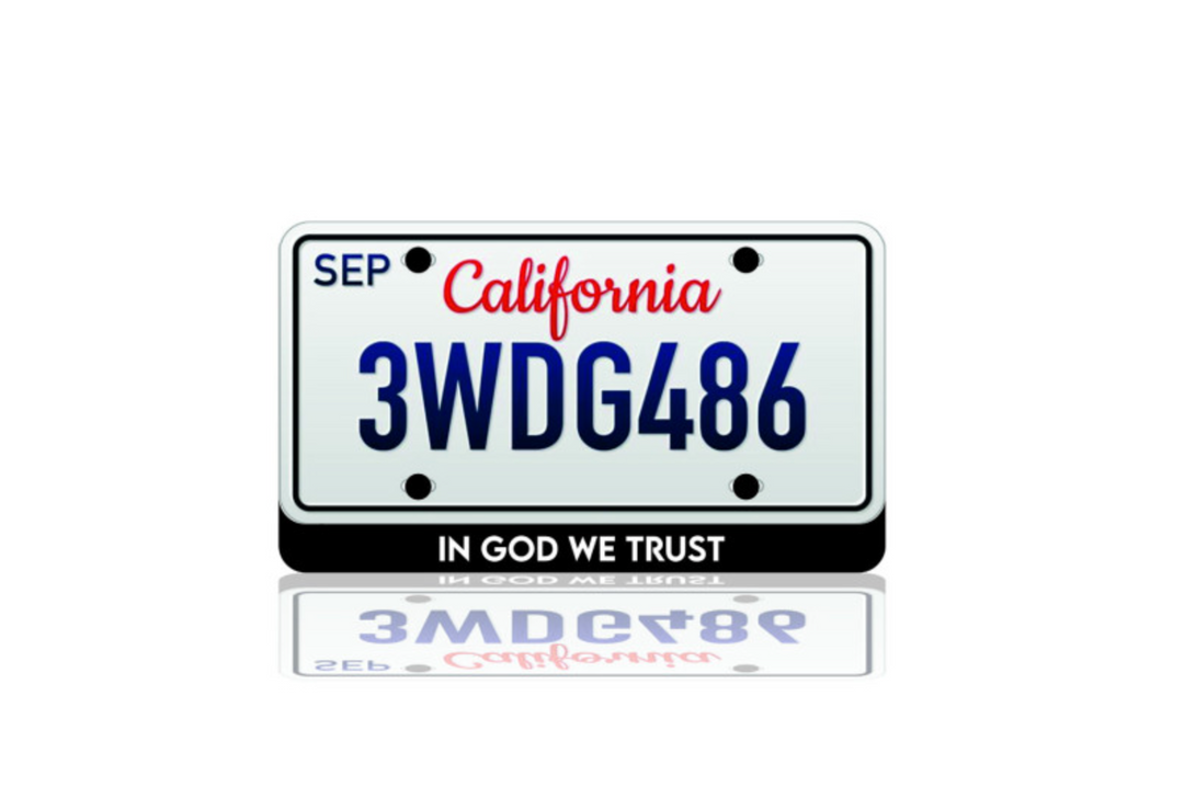 LED License Plate Badge – Illuminated Rear Emblem with “In God We Trust” Logo LED License Plate Decoin