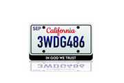 LED License Plate Badge – Illuminated Rear Emblem with “In God We Trust” Logo LED License Plate Decoin