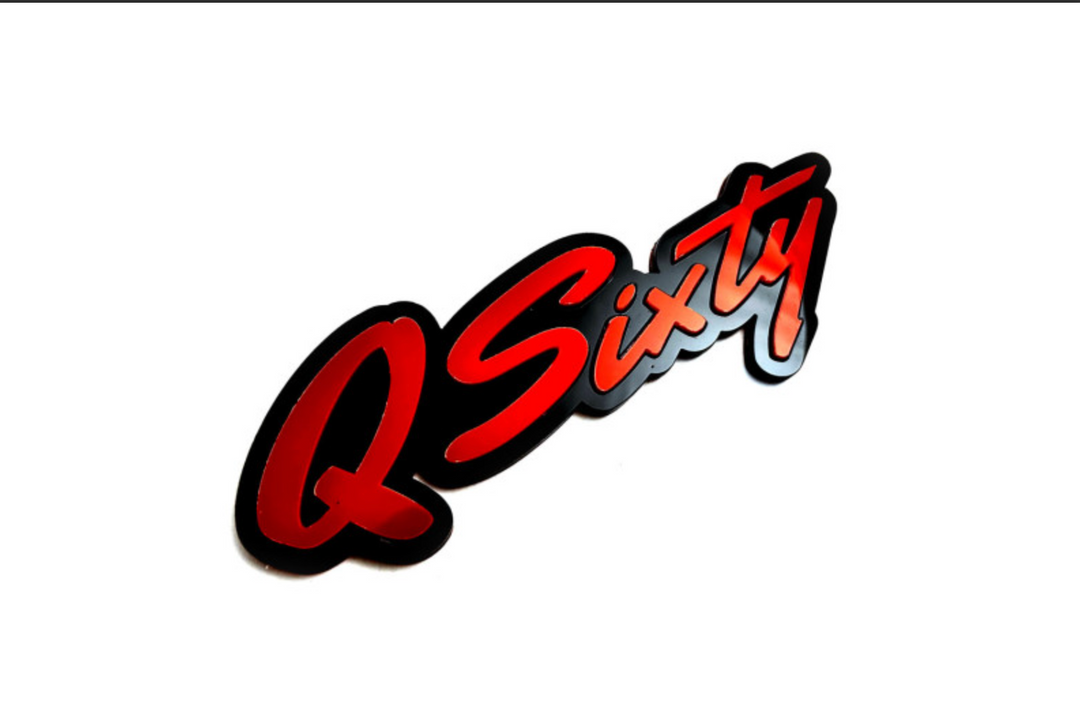 Infiniti Radiator grille emblem with Q60 logo Infiniti emblems decoinfabric