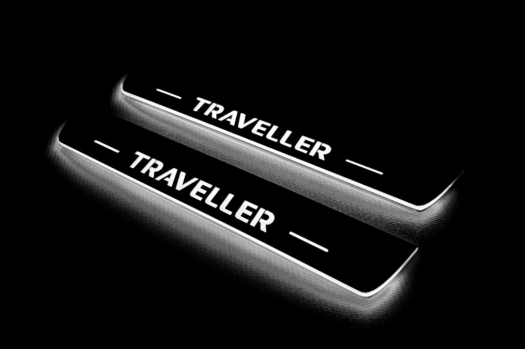 Peugeot Traveller 2016+ Auto Door Sills With Logo Traveller Peugeot Led Door Sills opdesign